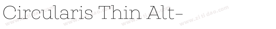 Circularis Thin Alt字体转换
